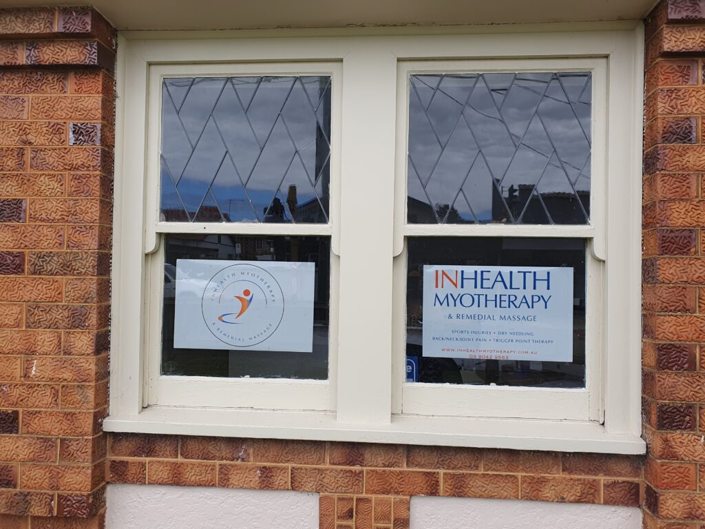 Inhealth Myotherapy sign